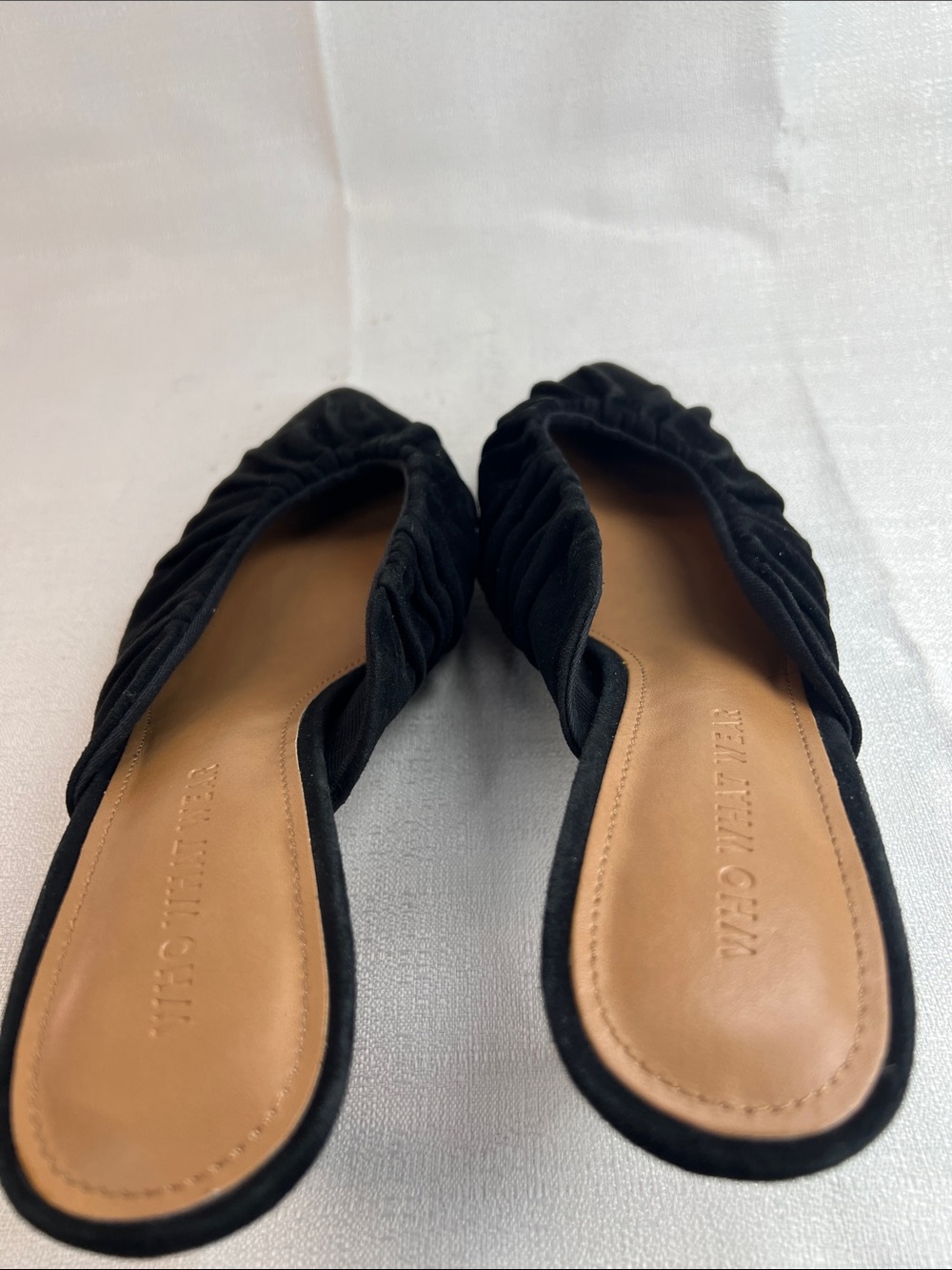 WHO WHAT WEAR, black velvet mule - Picture 5 of 6